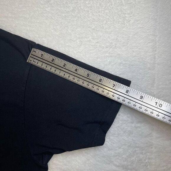 Medium Black Midriff Stranger Things Crop Top T-Shirt - Picture 7 of 9